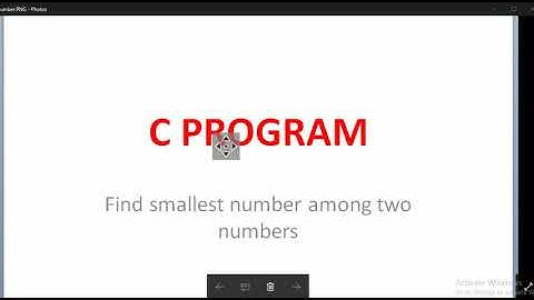 Program in C to find smallest number among two numbers