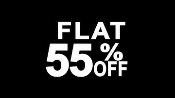Flat 55% Precent Off Glitch Effect Text Digital TV Distortion 4K Loop Animation