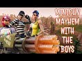 MINIGUN MAYHEM WITH THE BOYS IN A SQUAD GAME (READ THE DESCRIPTION)-FORTNITE BATTLE ROYALE (PS4)