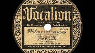 Vignette de la vidéo "1933 Cliff Edwards - It’s Only A Paper Moon"