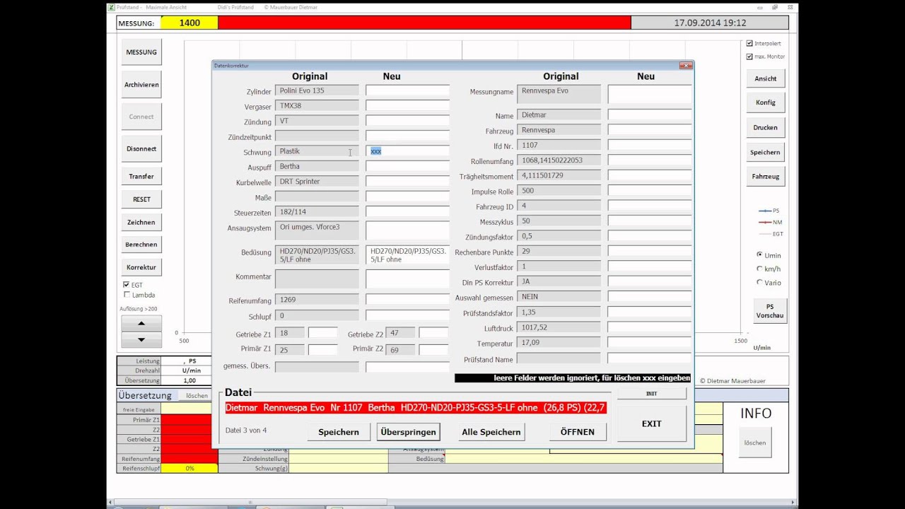 Prufstand Software Luz Korrektur Youtube