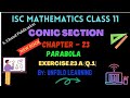 ISC Class 11 Maths 2024-25 || Conic Section || 23. Parabola || Exercise 23 A @UNFOLDLEARNING