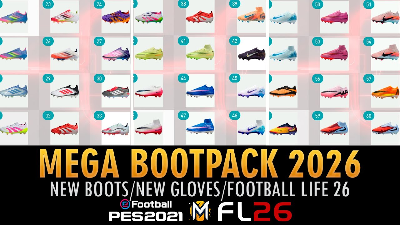 NEW BOOTPACK 2026 para FL26 ➠ PES 2021 & FOOTBALL LIFE 26
