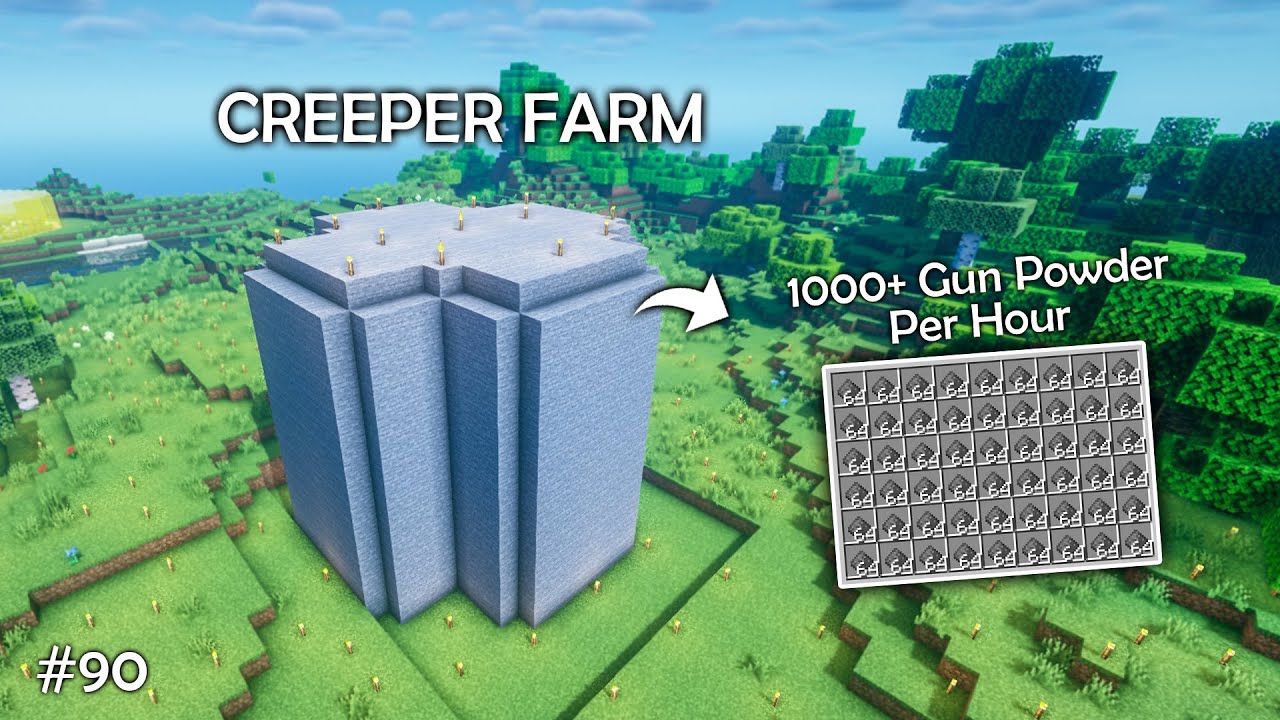 I Built a Giant CREEPER FARM In Minecraft Survival | Mr MaXus Minecraft ...