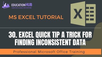 30 Excel Quick Tip a Trick for Finding Inconsistent Data