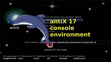antiX 17 Console Environment