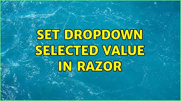 set dropdown selected value in razor