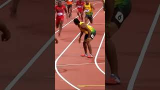 Usain Bolt & Yohan Blake team up to DESTROY Team USA!! Fastest 4x100 in History! #shorts