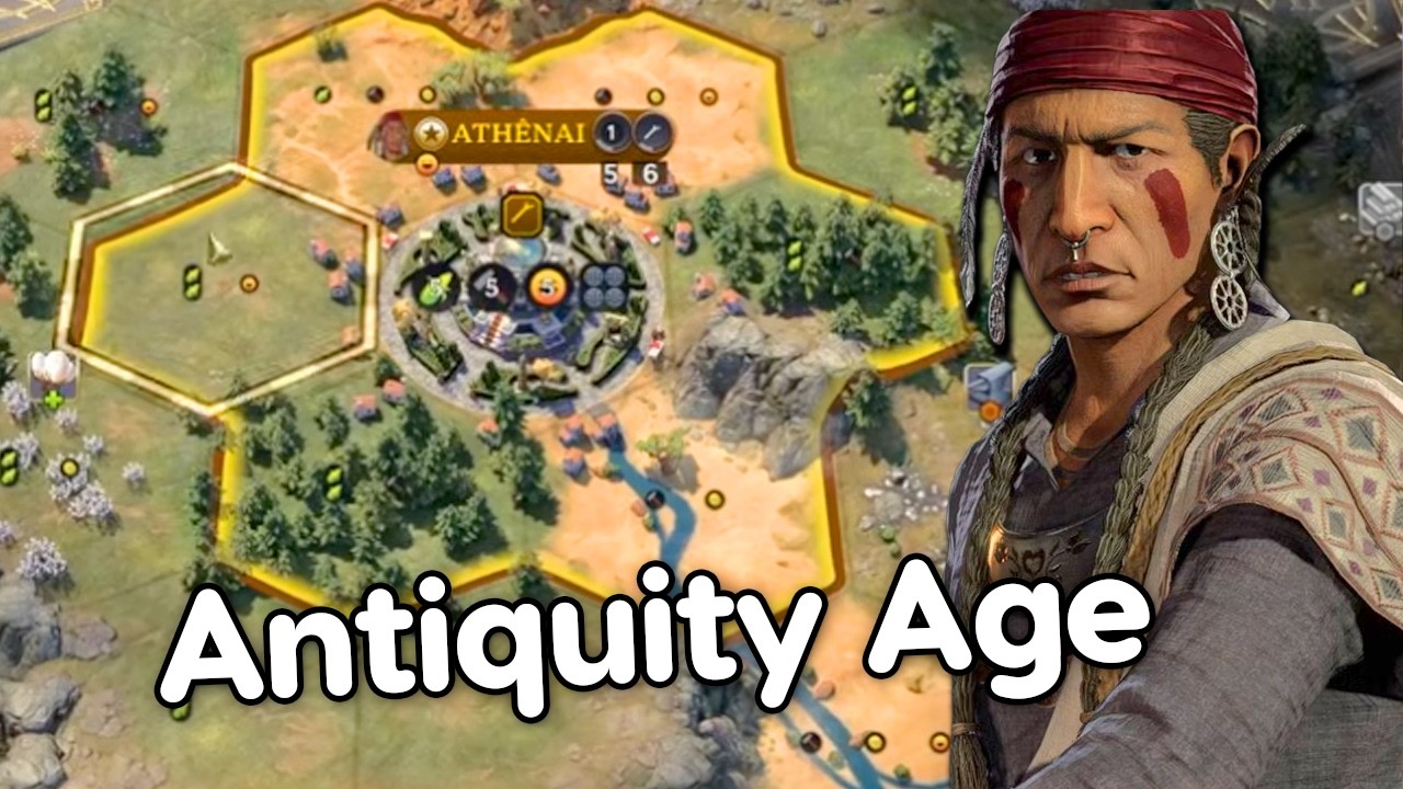 (PTR Patch 2) 1 Civ Every Age in Civ 7 - Tecumseh + Greece - Antiquity Age