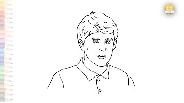 Niall Horan easy drawing | Portrait drawing videos | How to draw Niall Horan step by step