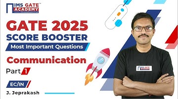 GATE 2025 Score Booster-Communication-1 | 3 Hrs Marathon | Jeprakash Sir