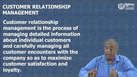 IGNOU Live session on "Customer Relationship Management" for BEE-003/Unit-02 of ACPDM Porgram