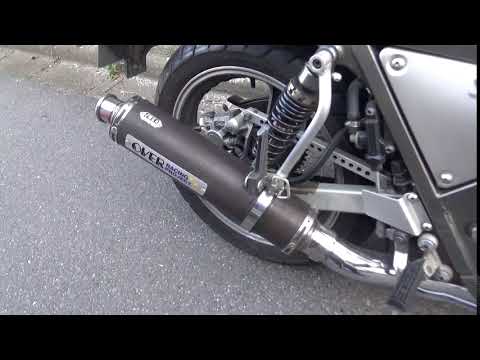 SRX400 OVERRACING ２本出しマフラー キック用 SRX600 OVERレーシング フルエギゾースト1本出し。 - YouTube
