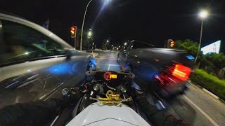 Gsxr 1000 Vs Traffic [ Austin Racing Exhaust]