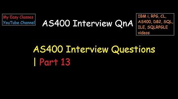 AS400 interview questions | Part13