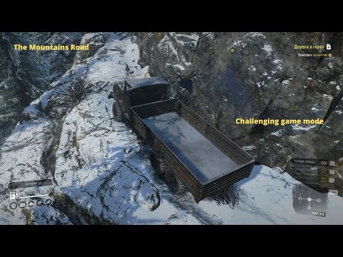 SnowRunner - Прохождение доп. миссии ( Дорога в горах ) Alaska, USA - Challenging game mode