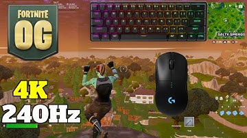 Fortnite OG Chapter 1 Season 1 | Solo Gameplay 🏆| ASMR Keyboard Sounds 😴 (4K 240FPS)