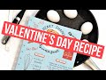 Recipe Plan With Me // Valentine&#39;s Day Recipe Page // Heart Shaped Breakfast // Bullet Journal Page