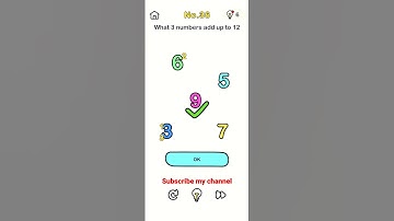 [Brain Puzzle] What 3 numbers add up to 12 -  brain out puzzle level 36 solution #shorts