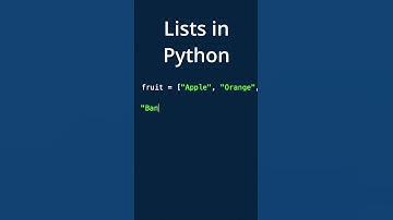 Lists in Python - Part 1 - Creating a List