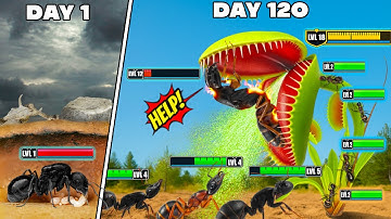 1,000 Ants vs Deadly Carnivorous Plant |Simulating an Ant Colony for 120 Days  😱 ANTTREK