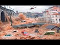 Mass Evacuation in France! Rivers Overflowed and Washes Away Roads and Cars in Toulon