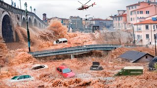 Mass Evacuation in France! Rivers Overflowed and Washes Away Roads and Cars in Toulon