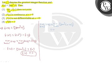 Let [.] denotes the greatest integer function and \( f(x)=\left[\ta...