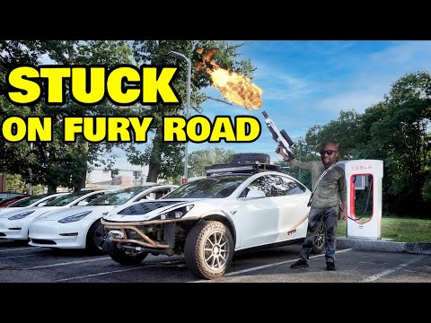 We took our Mad Max off-road Tesla model 3 to the supercharger and were pleasantly disappointed