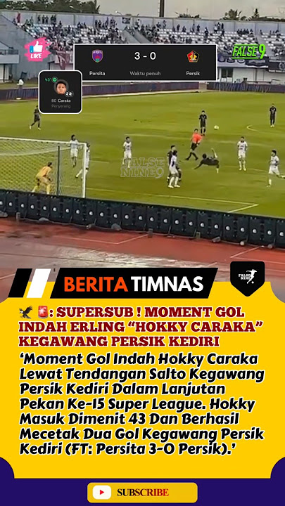 SPEKTAKULER 😱 MOMENT GOL SALTO HOKKY CARAKA KEGAWANG PERSIK KEDIRI #hokkycaraka #goals #persita
