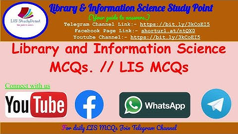 Library & Information Science MCQs /Quizzes // LIS MCQs // LIS Quizzes