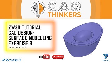 ZW3D Tutorial - Surface Modelling - Beginner level - Exercise 8