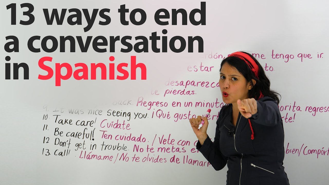 how to end presentation in spanish