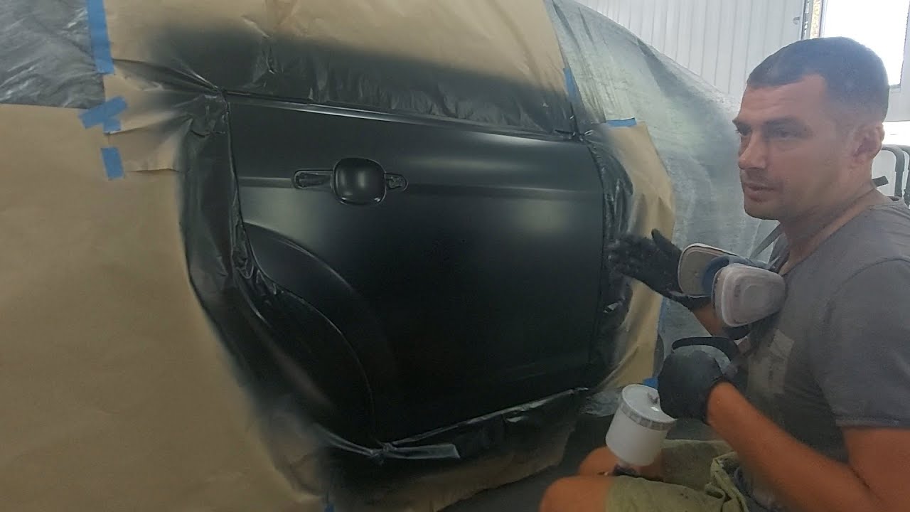 Покраска двери,под толщиномер. - YouTube