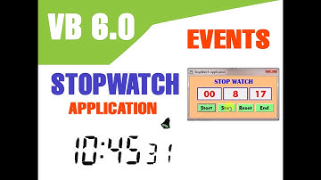 VB 6.0 | Stopwatch Application coded step by step