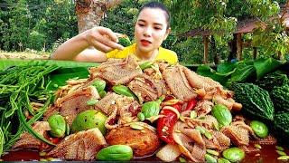 ตำสะไบนางกรุบๆ เผ็ดนัวร์ปลาร้าเเกล้มมะระชะอมเเซ่บถึงใจ|ส้มซ่าพาเเซ่บ