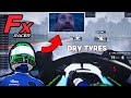 Fx Racer DRY TYRES IN NEW HEAVY RAIN!