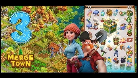 Merge Town : Design Farm 🌻🌻Level 3 🌽🥕 Part 3