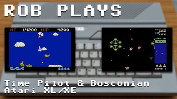 New Atari 8-Bit Arcade Ports (Time Pilot & Bosconian) - Rob Plays