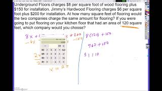 Solving Linear Equations to Model Real World Contexts