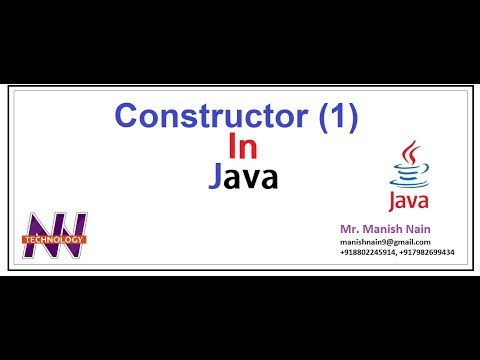 #20 Java Tutorial for beginners | constructor in java | Manish Nain