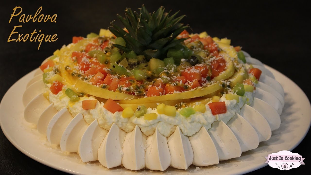 Recette De Pavlova Aux Fruits Exotiques Youtube