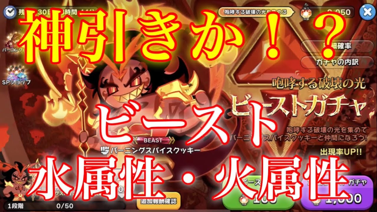 クッキーランキングダム】バーニングスパイスクッキー狙ってビースト
