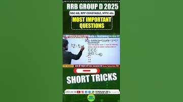 RRB GROUP D 2025 Most Important Questions SSC GD, RPF CONSTABLE, NTPC  For All Exams  #sscmaker