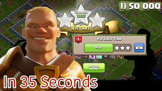 How to 3 Star in 59 seconds Challenge New Haland's challenge Payback Time (Clash of Clans)