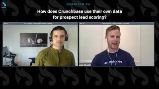 How does Crunchbase utilize their own data in their marketing and sales automation workflows?