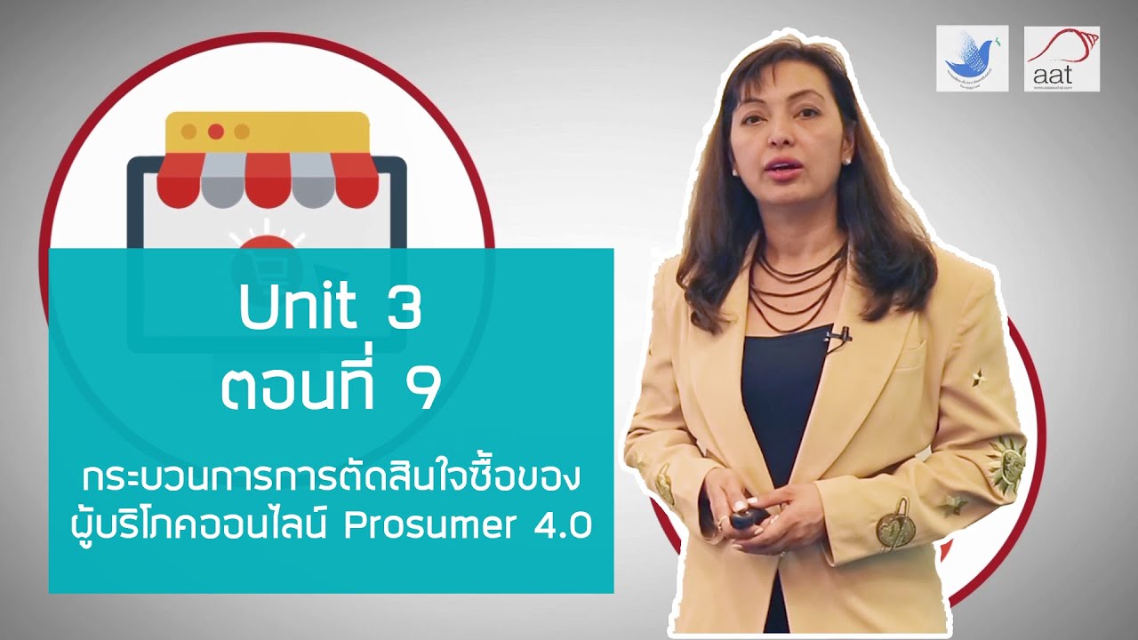 กระบวนการการตัดสินใจซื้อ  New 2022  Unit 3 ตอนที่ 9  กระบวนการการตัดสินใจซื้อของผู้บริโภคออนไลน์ Prosumer 4.0