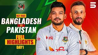 1st Test Day 1 Full Highlights | Bangladesh vs Pakistan |  ICC World Test Championship | M9I1T
