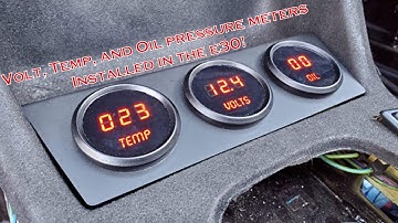 Intellitronix Volt, Water Temperature, and Oil Pressure LED Gauge Install In the BMW E30