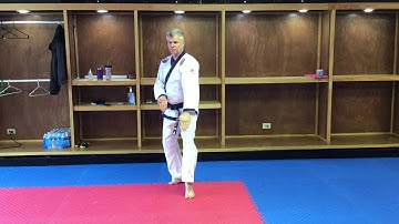 Double Knife Hand Low Block Front View